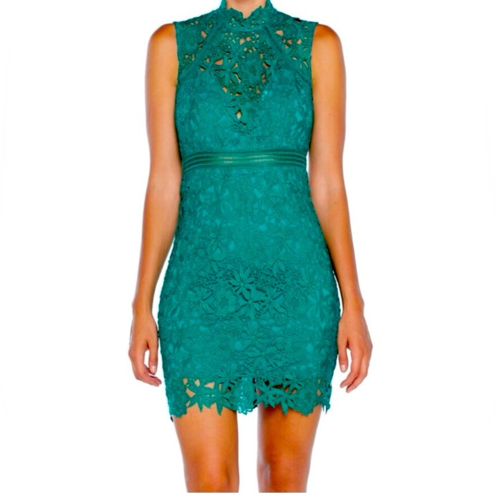 Bardot Eleni Green Lace Dress